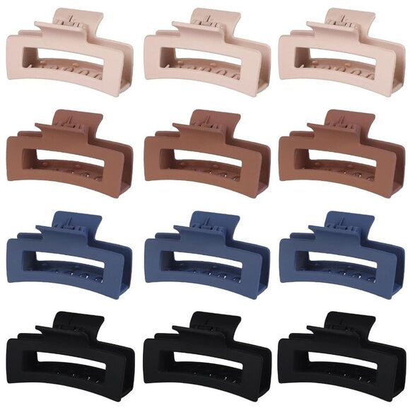 12pc Hair Claw Clips for Women, Strong Hold Hair Accessories Beauty Hair - Picture 1 of 7